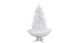 Sneeuwende Kerstboom Wit/Zilver - 170 cm
