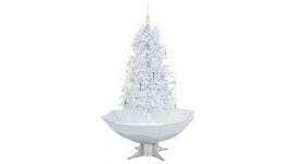 Sneeuwende Kerstboom Wit/Zilver - 170 cm