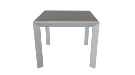 Tuintafel zilver/zwart 90x90 cm