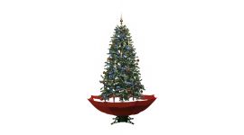 Sneeuwende Kerstboom Rood - 170 cm