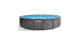 Intex Prism Frame Greywood Premium Pool - Ø 457 x 122 cm (set)
