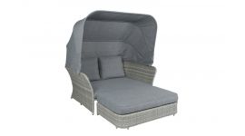 Lounge bed met dak "Bellini" - Grijs - Pure Garden & Living