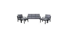 Dining Loungeset "Eva" - aluminium antraciet - Pure Garden & Living 