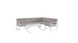 Hoek loungeset "Dubai" - Wit - Pure Garden & Living