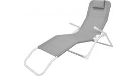 Siesta Lounger Grijs/Wit - Textileen