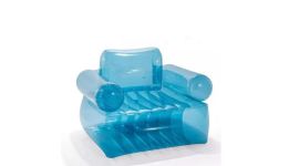 Intex Opblaasbare Stoel Blauw transparant