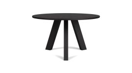 WOOOD Rhonda Eettafel Zwart - Ø129 cm