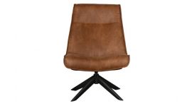 WOOOD Skyler Draaifauteuil Cognac