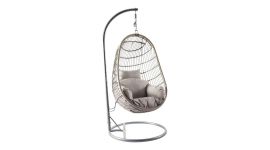 Hangstoel "Perth" wicker grijs - Pure Garden & Living