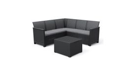Keter Emma hoek loungeset grafiet - 5-persoons