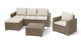 Allibert Moorea loungeset cappuccino - 4-persoons