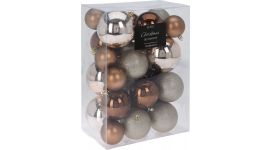 Kerstbal 26 stuks amber