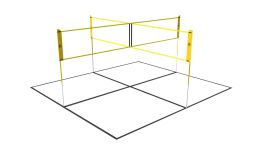Umbro voetvolley, volleybal en badminton crossnet - 400 x 168 cm