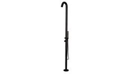 W'eau Eclipse buitendouche - Matzwart RVS