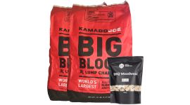 2 zakken Kamado Joe Big Block houtskool en aanmaakwokkels