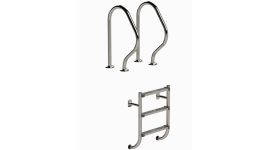 IDEAL 2-delige RVS zwembadtrap 3 treden - AISI 304