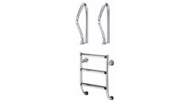 IDEAL 2-delige RVS zwembadtrap 2 treden - AISI 316