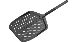 Witt Soft Grip- Black premium pizzaschep met gaten - 14 Inch