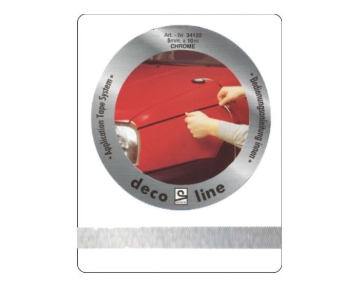 Striping chroom 7mm sticker