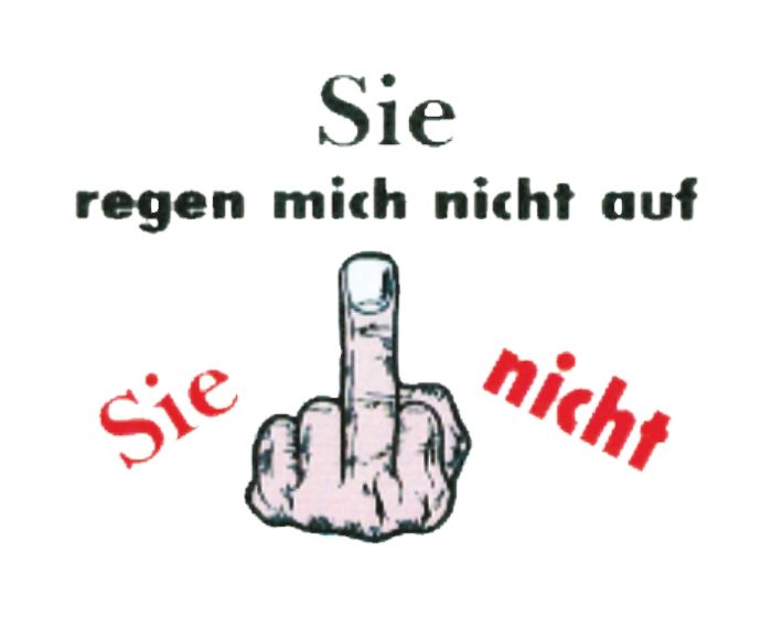 Sie regen mich nicht a sticker