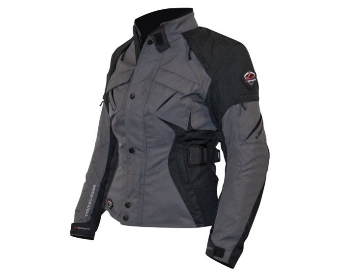 Motorjas Passion dames grijs/zwart S