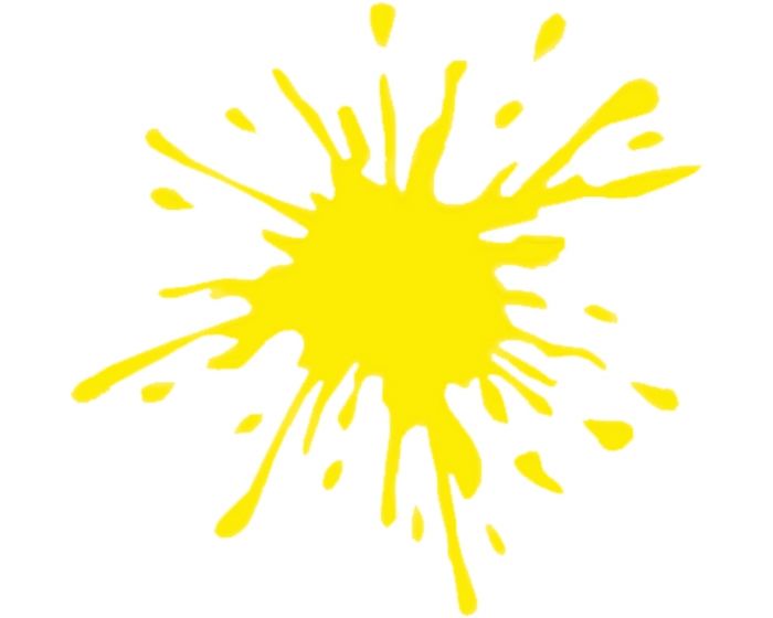 Splash geel sticker