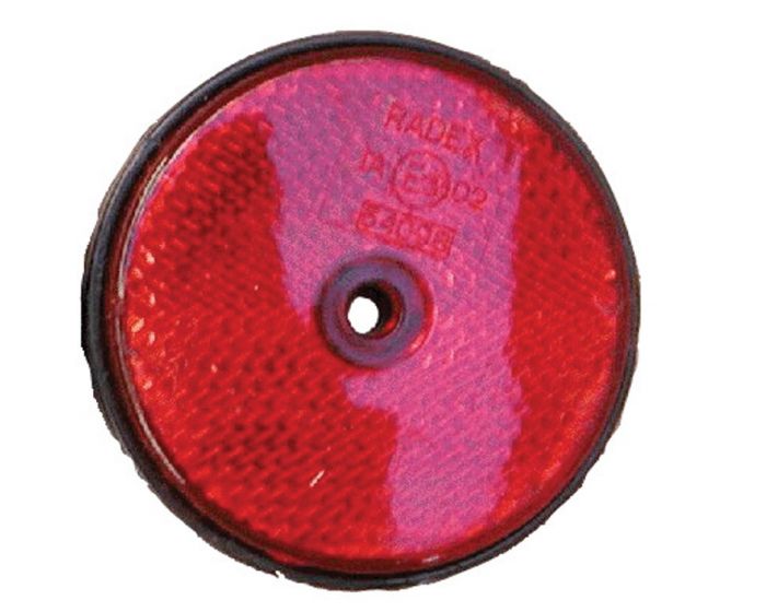 Reflector 60mm schroef rood