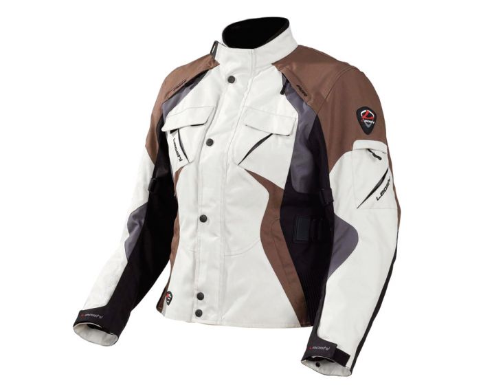 Motorjas Passion dames bruin/zwart/wit XS