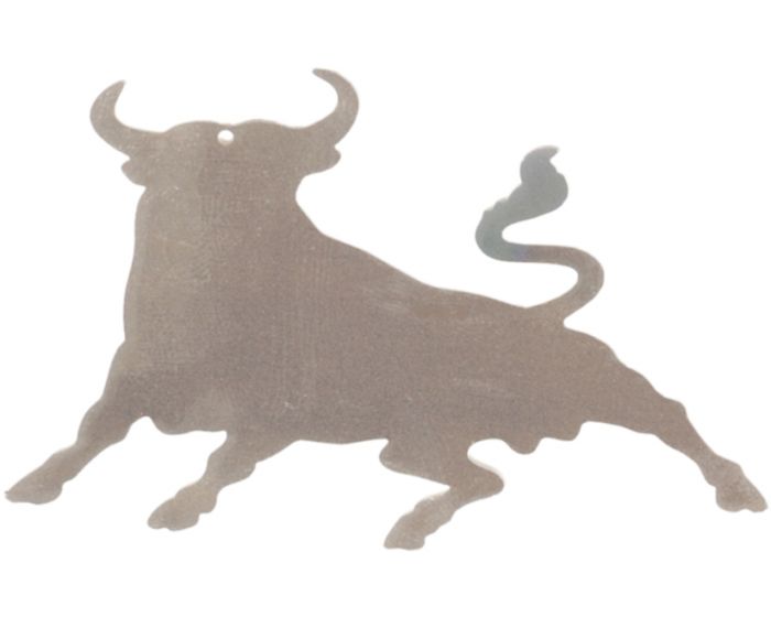 Metaal stier sticker