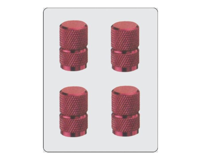 Ventiel kapjes rood 4 stuks