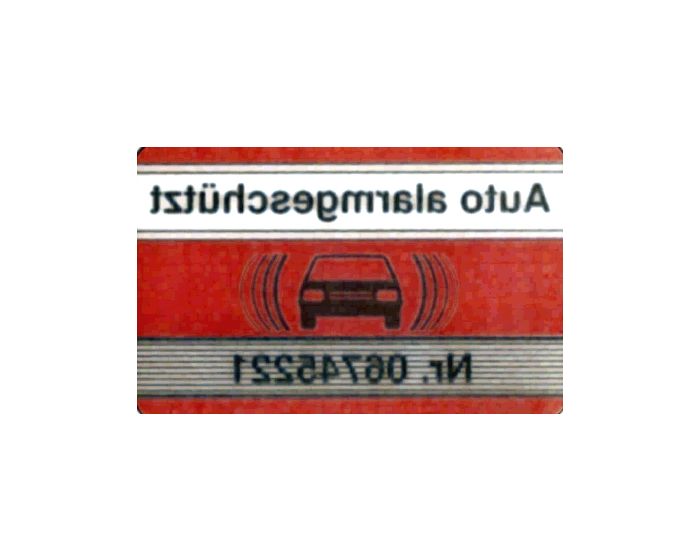 Alarm rood/wit sticker
