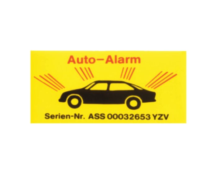 Autoalarm sticker