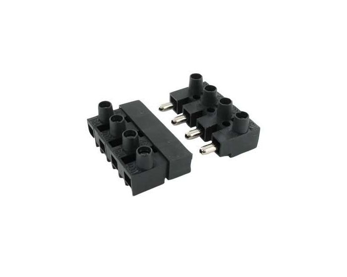 Toebehoren - Aansluitblok 2x4 polig 2 stuks