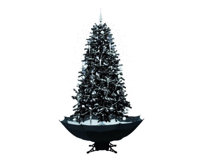Sneeuwende Kerstboom Zwart 170cm