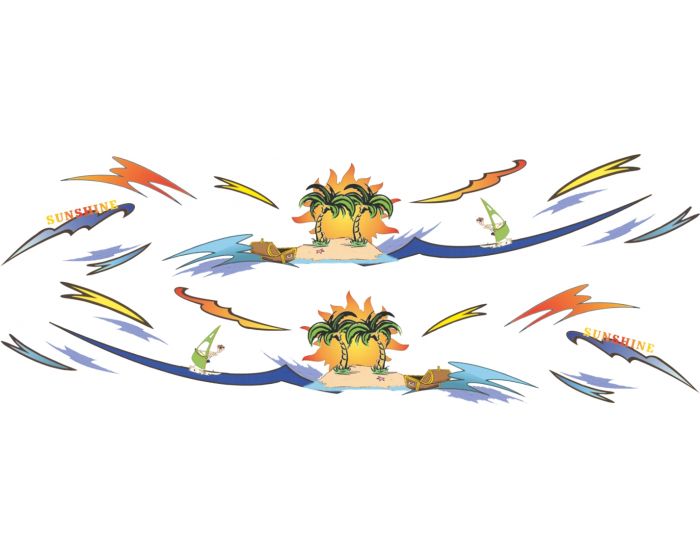 Zonneschijn decor sticker 45x15