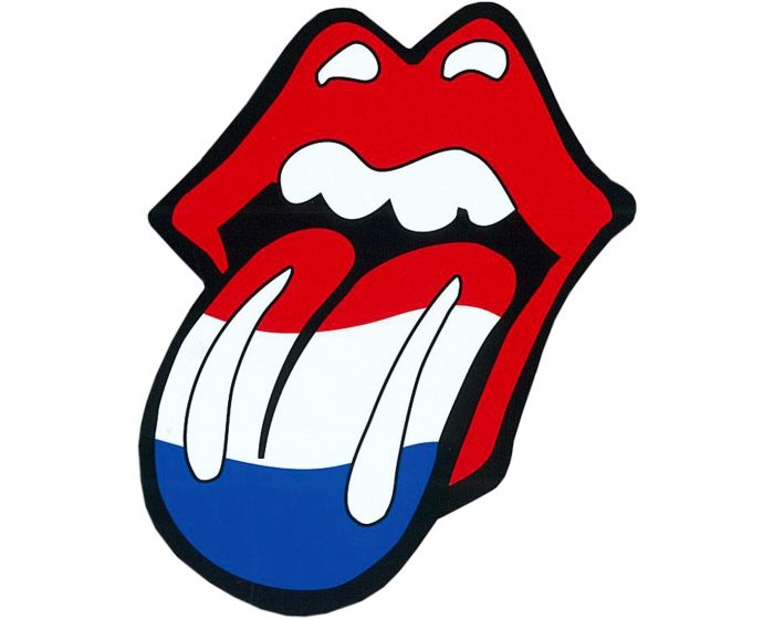 Rolling stones tong nederland sticker 10cm