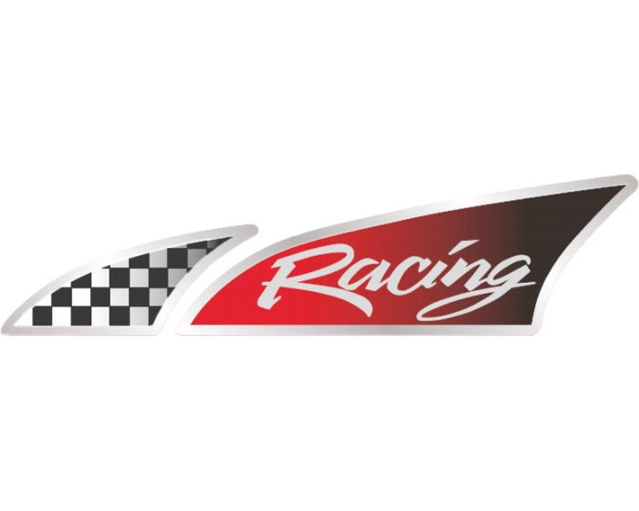 Race vlag links sticker