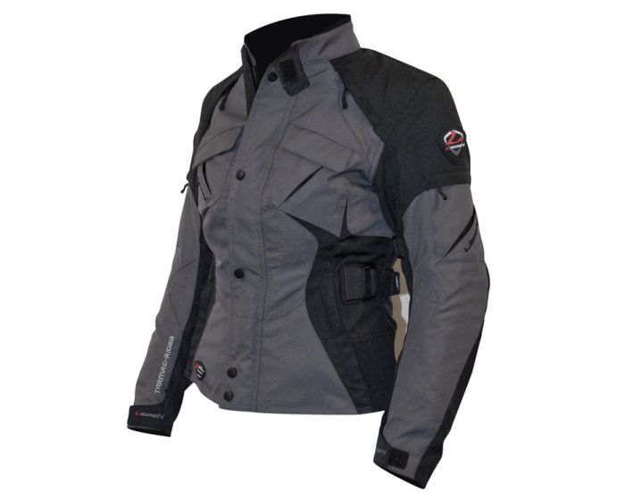 Motorjas Passion dames grijs/zwart XS