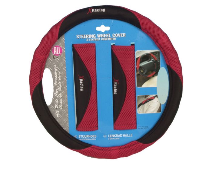 Stuurhoes & gordelhoes Racing rood