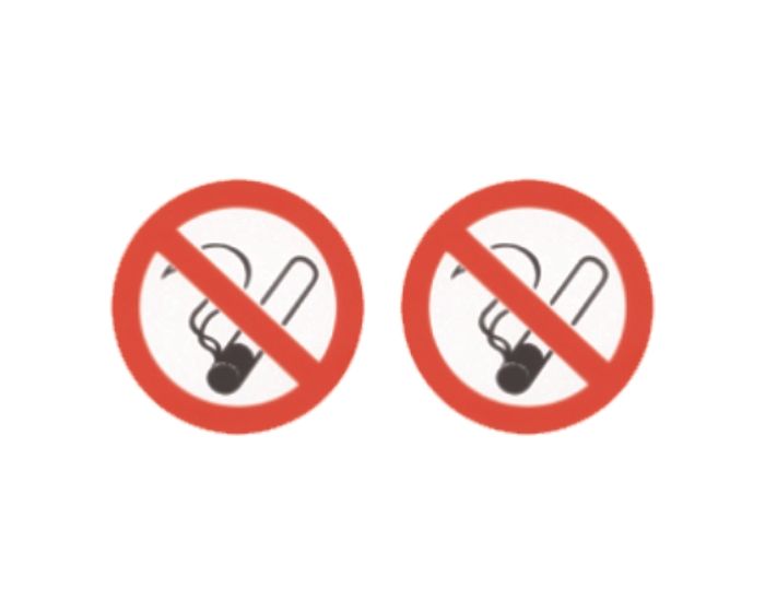 Verboden te roken (2x) sticker