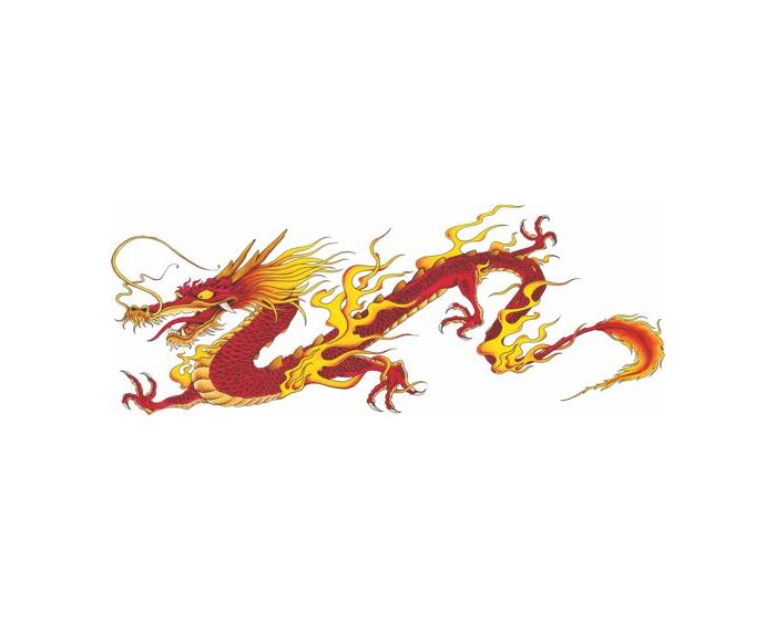 Draak sticker 17x49