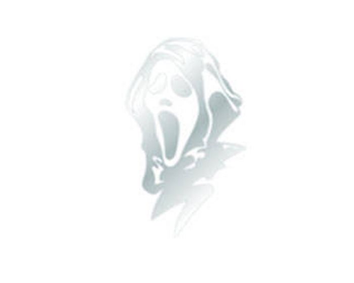 Scream masker chroom sticker