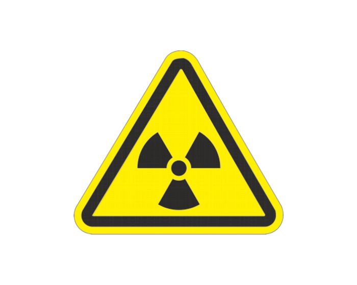Radioactieve straling sticker