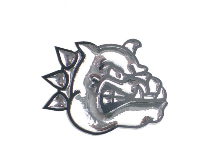 Bulldog 3D chroom sticker