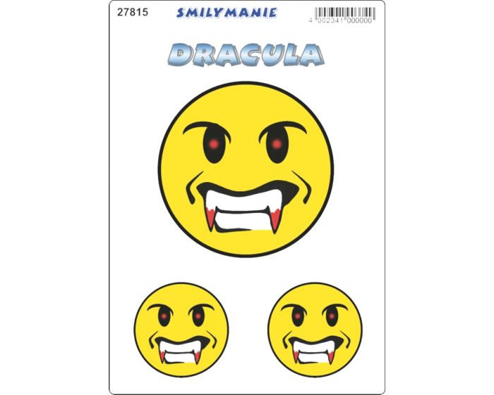 Smiley dracula sticker