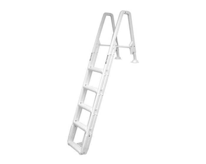 Eenzijdige kunststof deckladder, voorinbouwzwembaden
