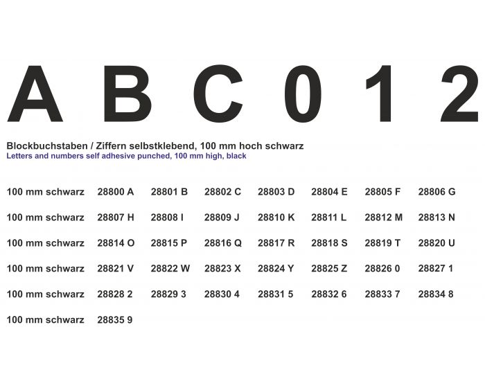 Letter b zwart 100mm sticker