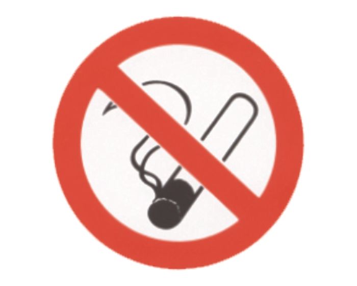 Verboden te roken sticker