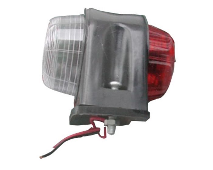 Breedtelicht plat 67 x 78mm rood/wit