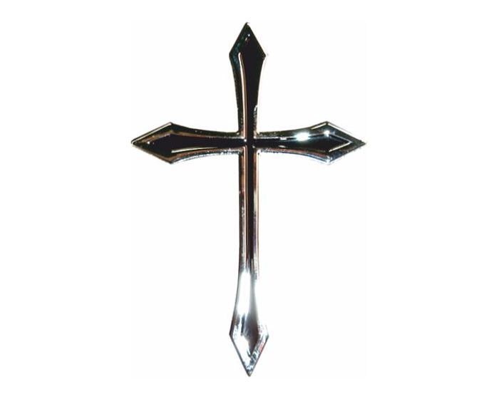 Chrome kruis sticker